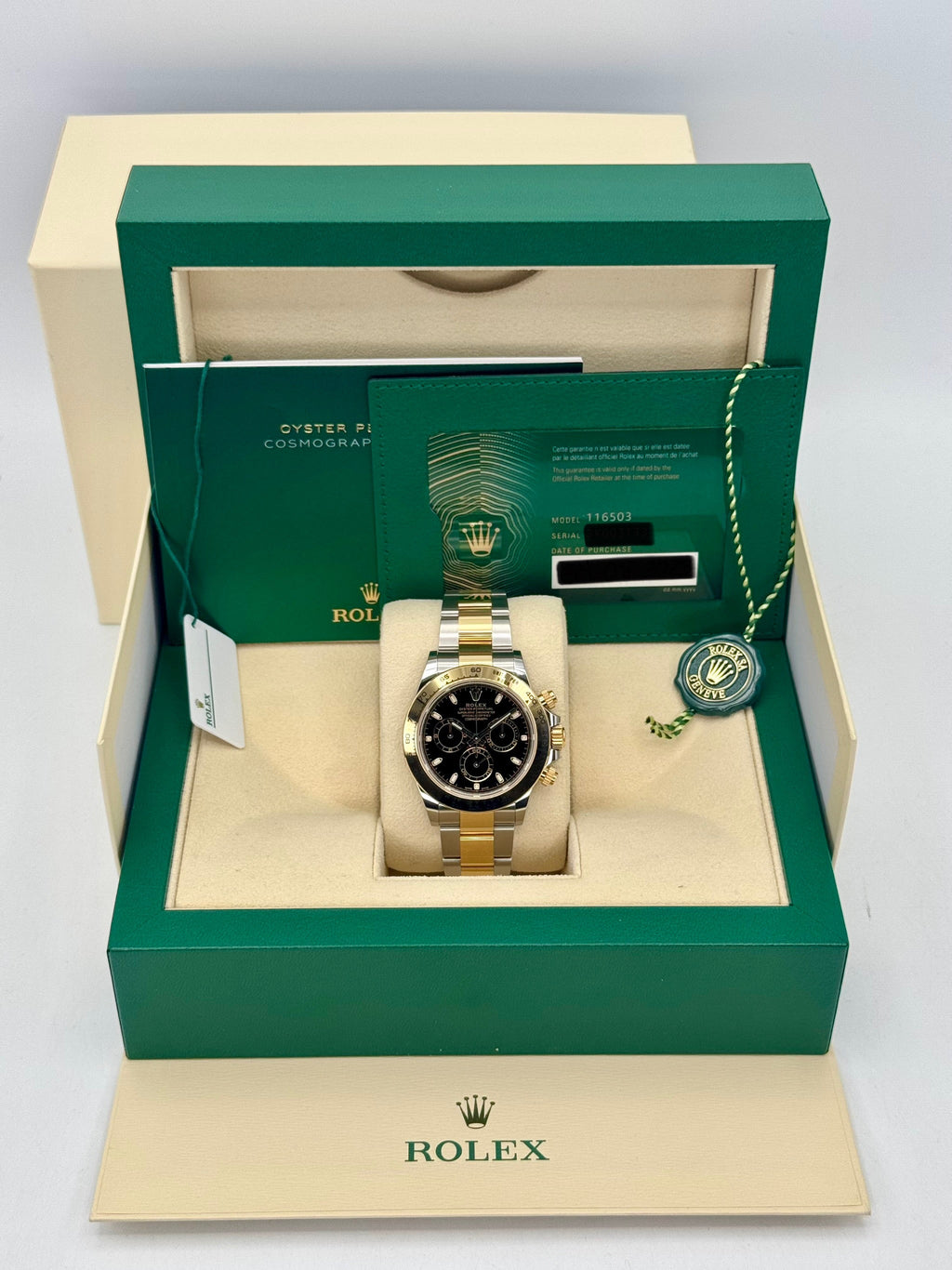 2023 Rolex Daytona 40mm 116503 Two-Tone Black Dial