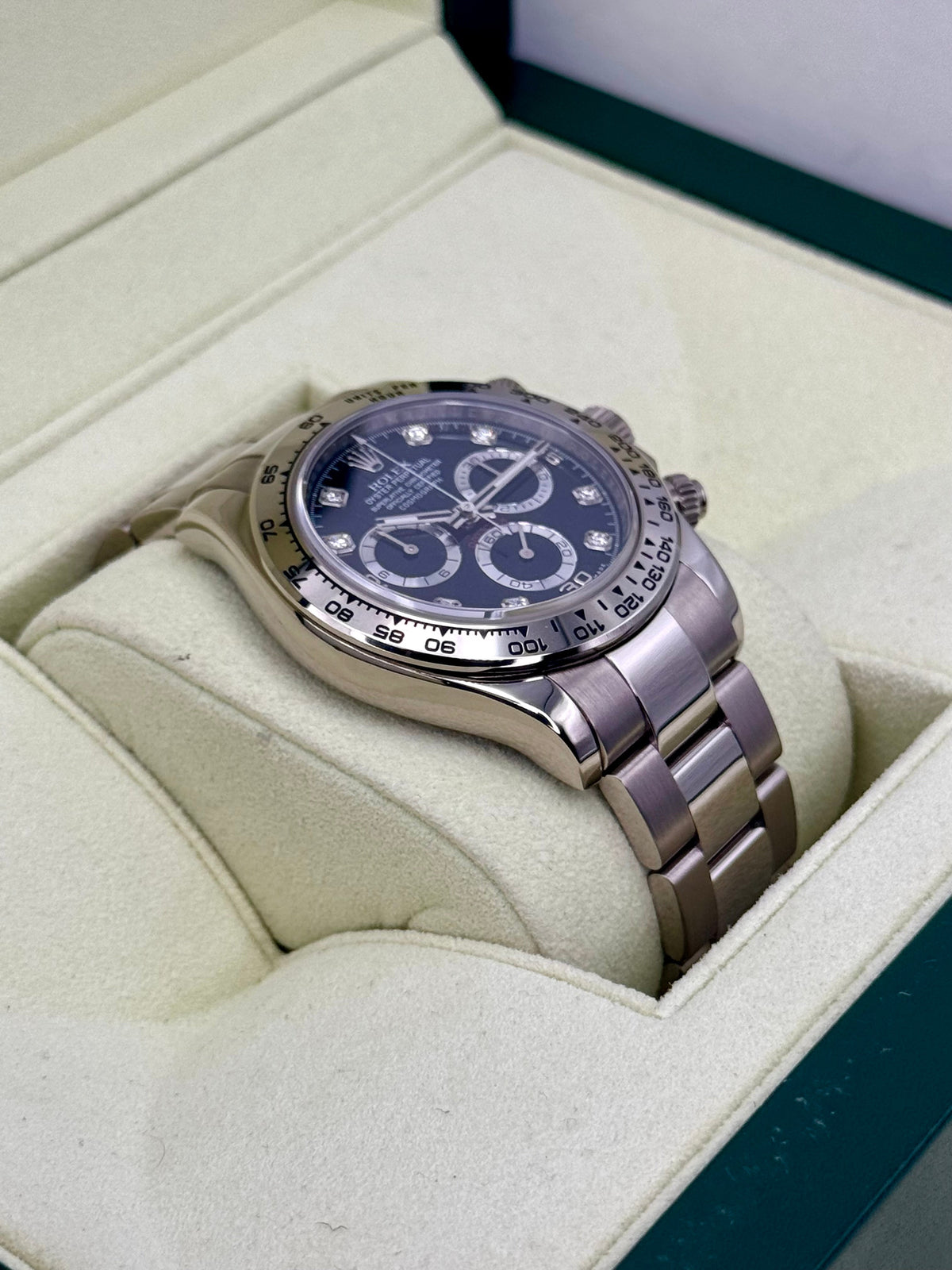 2009 Rolex Daytona 40mm 116509 White Gold Black Diamond Dial