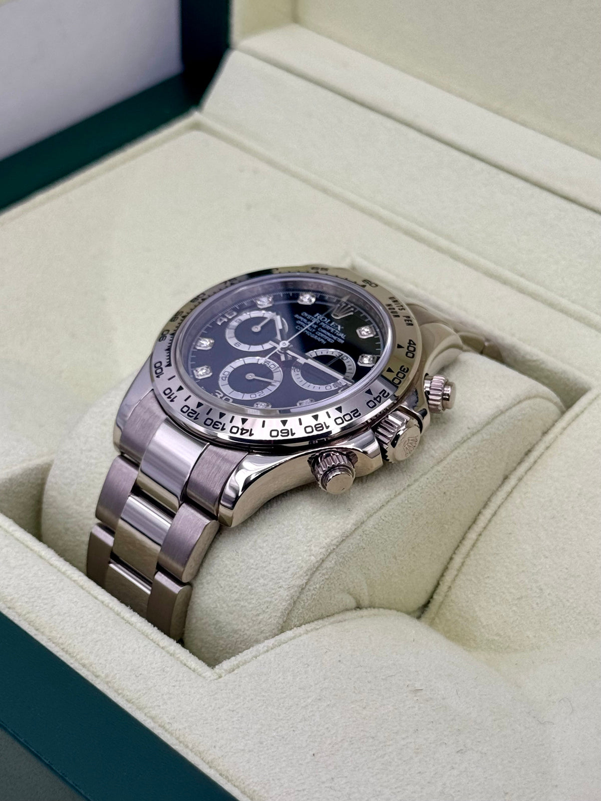 2009 Rolex Daytona 40mm 116509 White Gold Black Diamond Dial