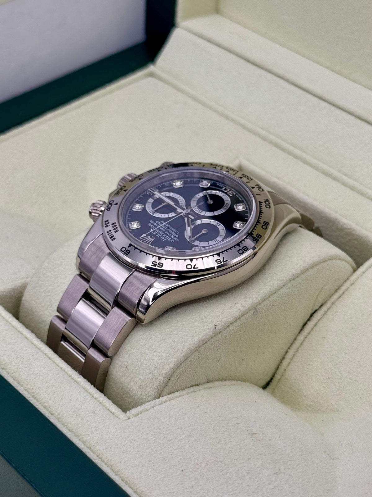 2009 Rolex Daytona 40mm 116509 White Gold Black Diamond Dial