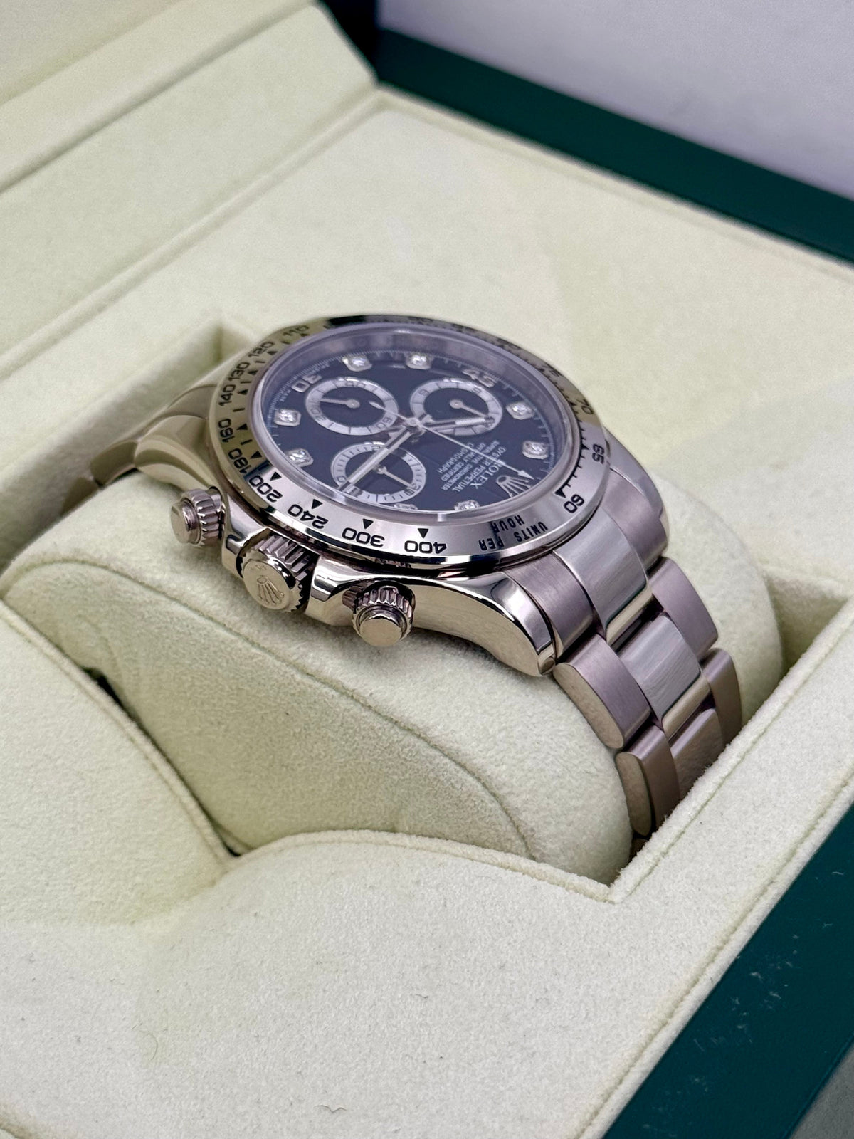 2009 Rolex Daytona 40mm 116509 White Gold Black Diamond Dial