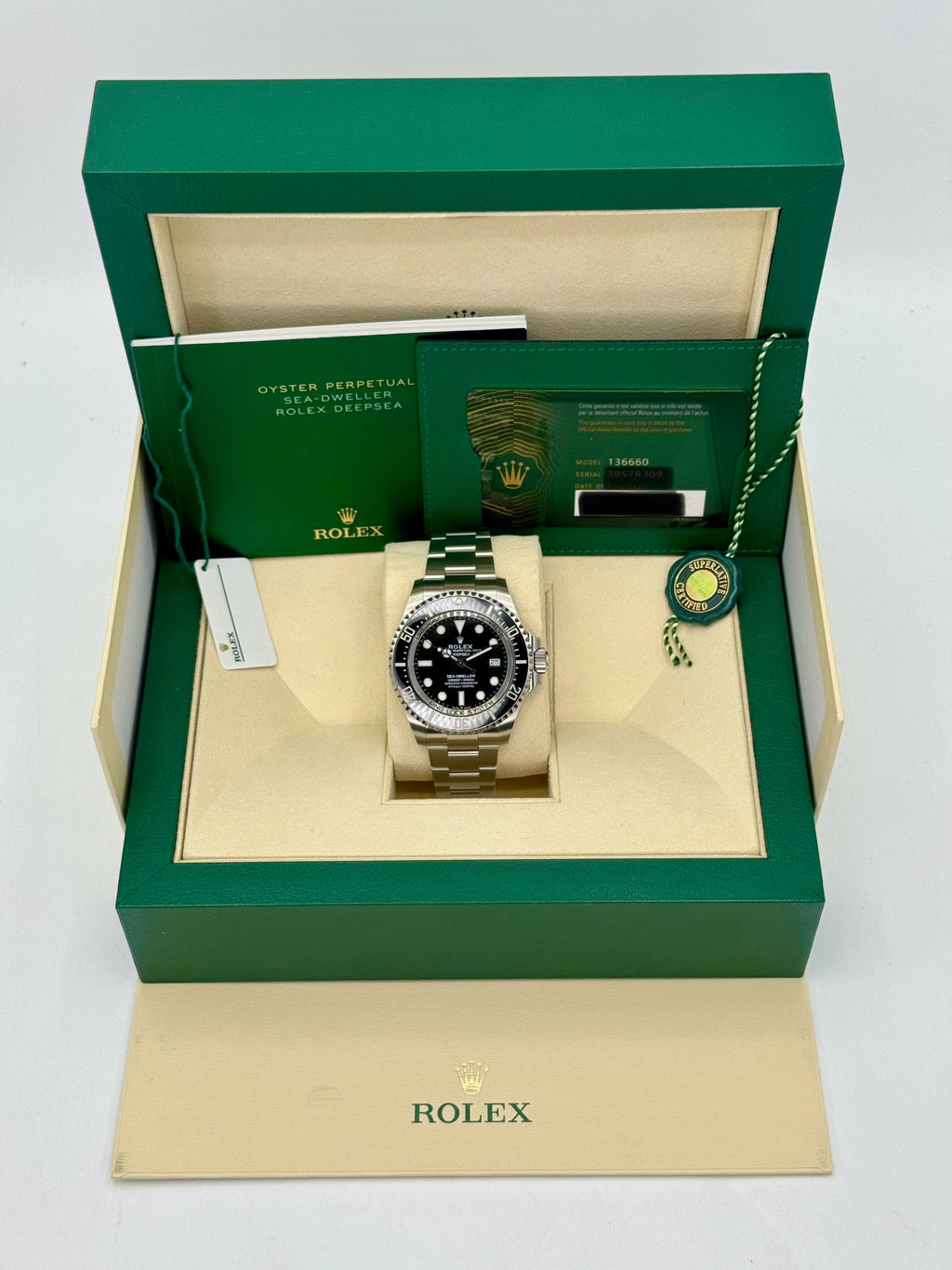 2024 Rolex Deepsea 44mm 136660 Stainless Steel Black Dial