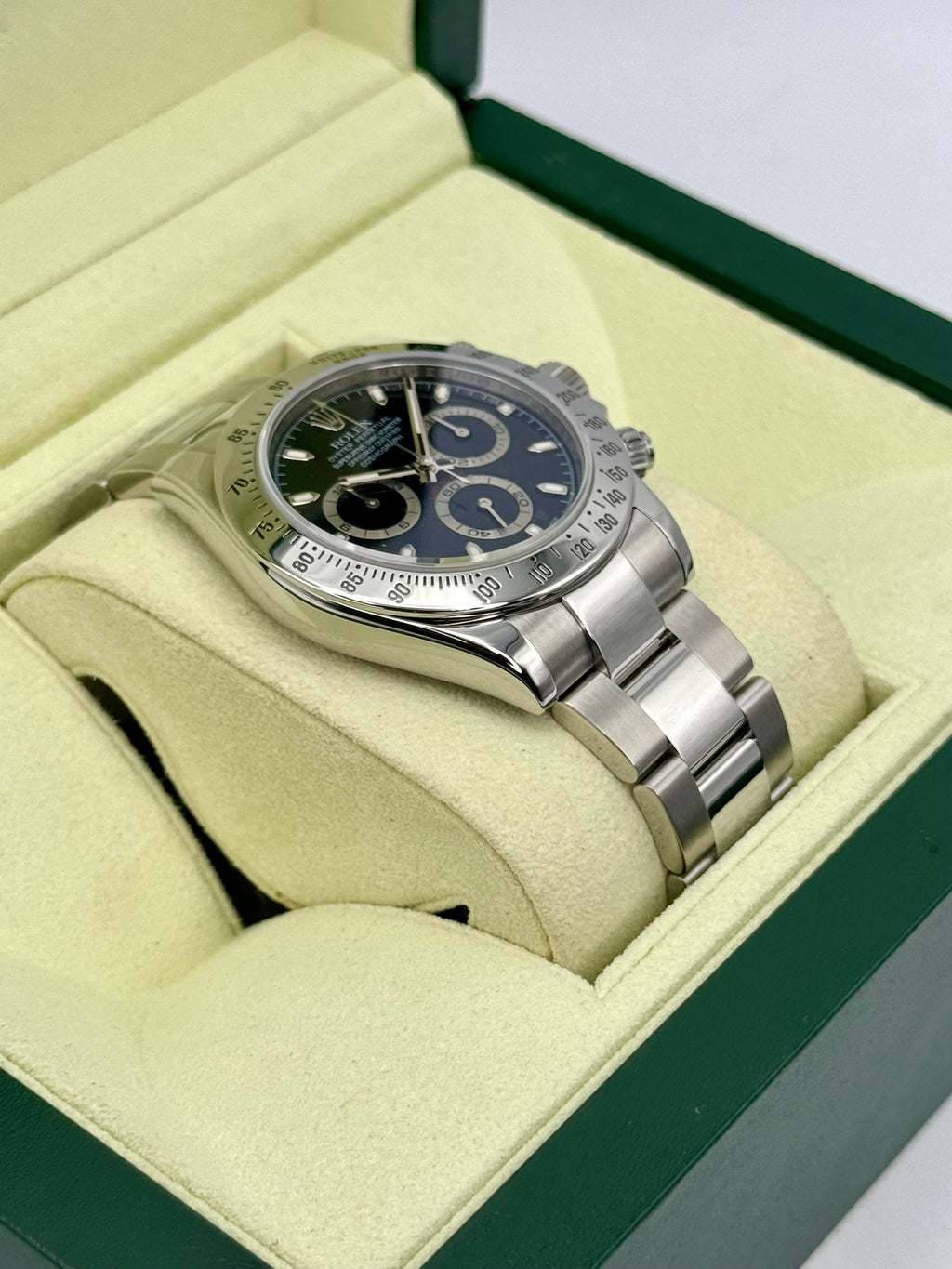 2009 Rolex Daytona 40mm 116520 Stainless Steel Black Dial