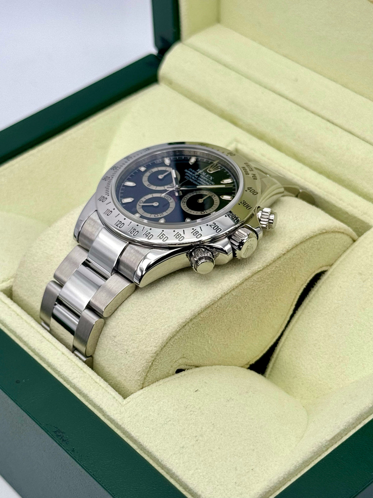 2009 Rolex Daytona 40mm 116520 Stainless Steel Black Dial