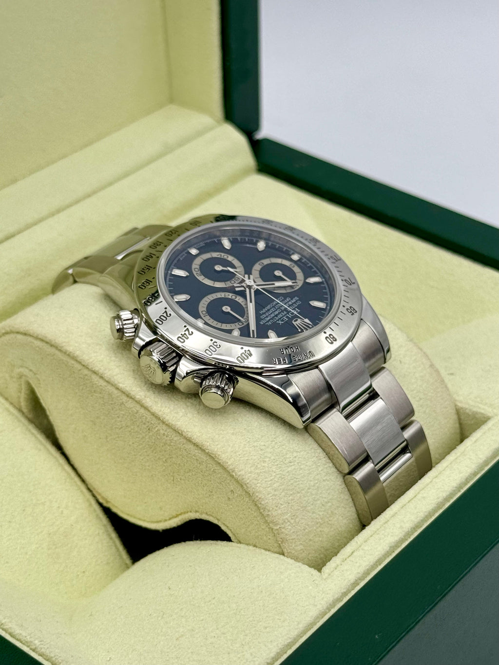 2009 Rolex Daytona 40mm 116520 Stainless Steel Black Dial