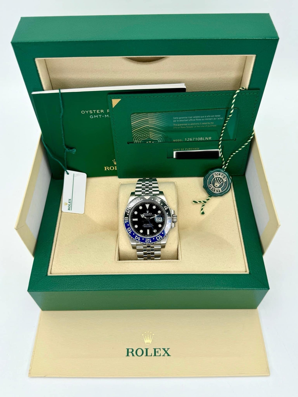 NEW 2023 Rolex GMT-Master II "Batgirl" 40mm 126710BLNR Jubilee Black Dial