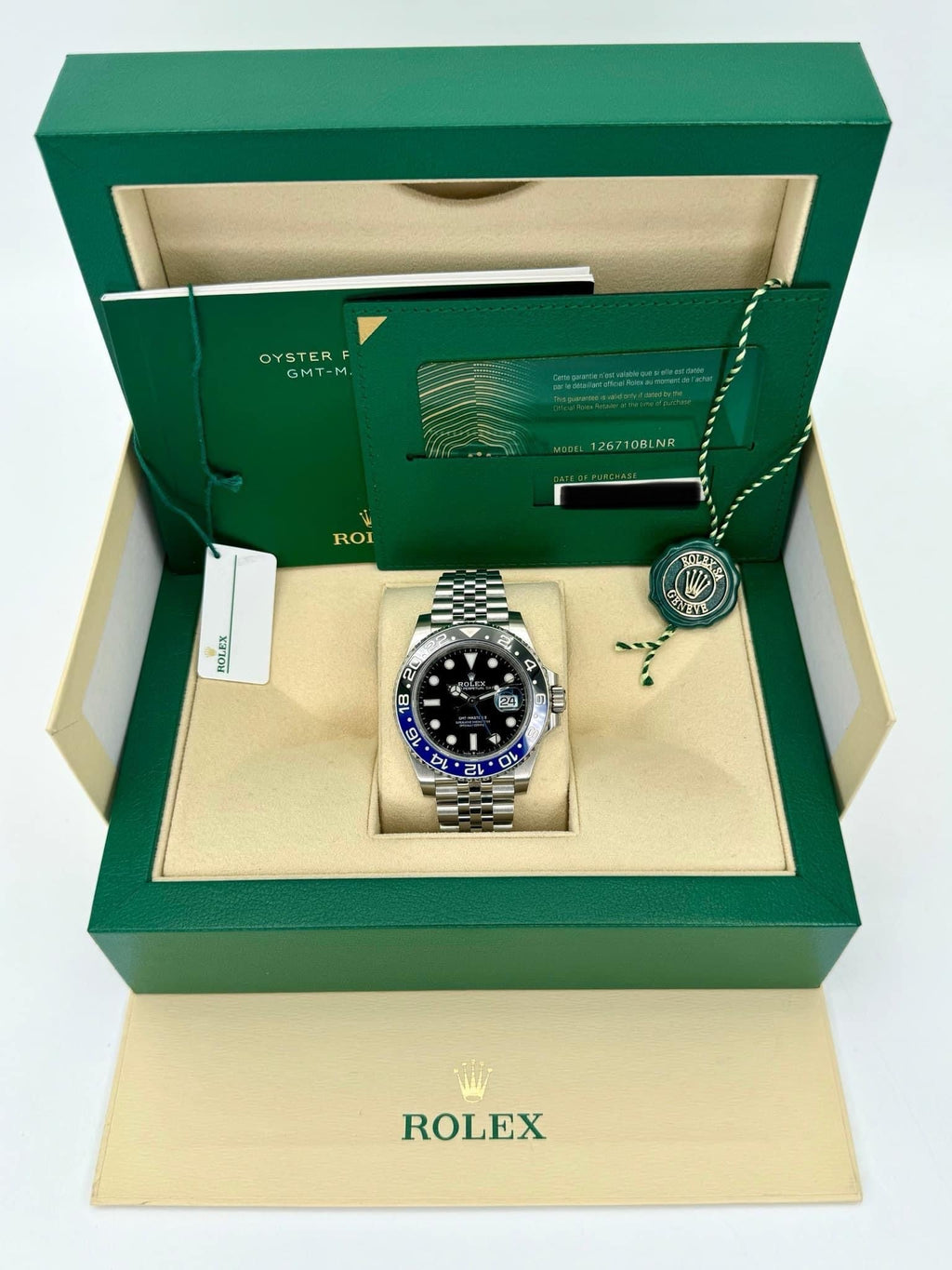 NEW 2023 Rolex GMT-Master II "Batgirl" 40mm 126710BLNR Jubilee Black Dial