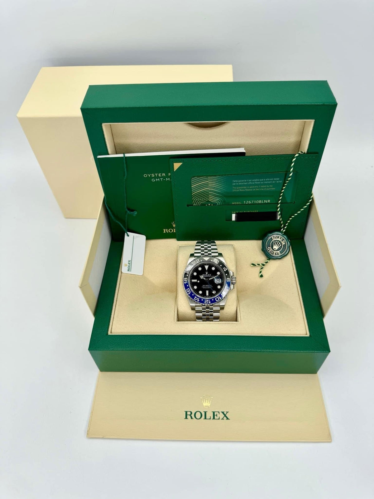 NEW 2023 Rolex GMT-Master II "Batgirl" 40mm 126710BLNR Jubilee Black Dial
