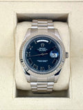 2015 Rolex Day-Date II 41mm 218239 White Gold Presidential Black Dial