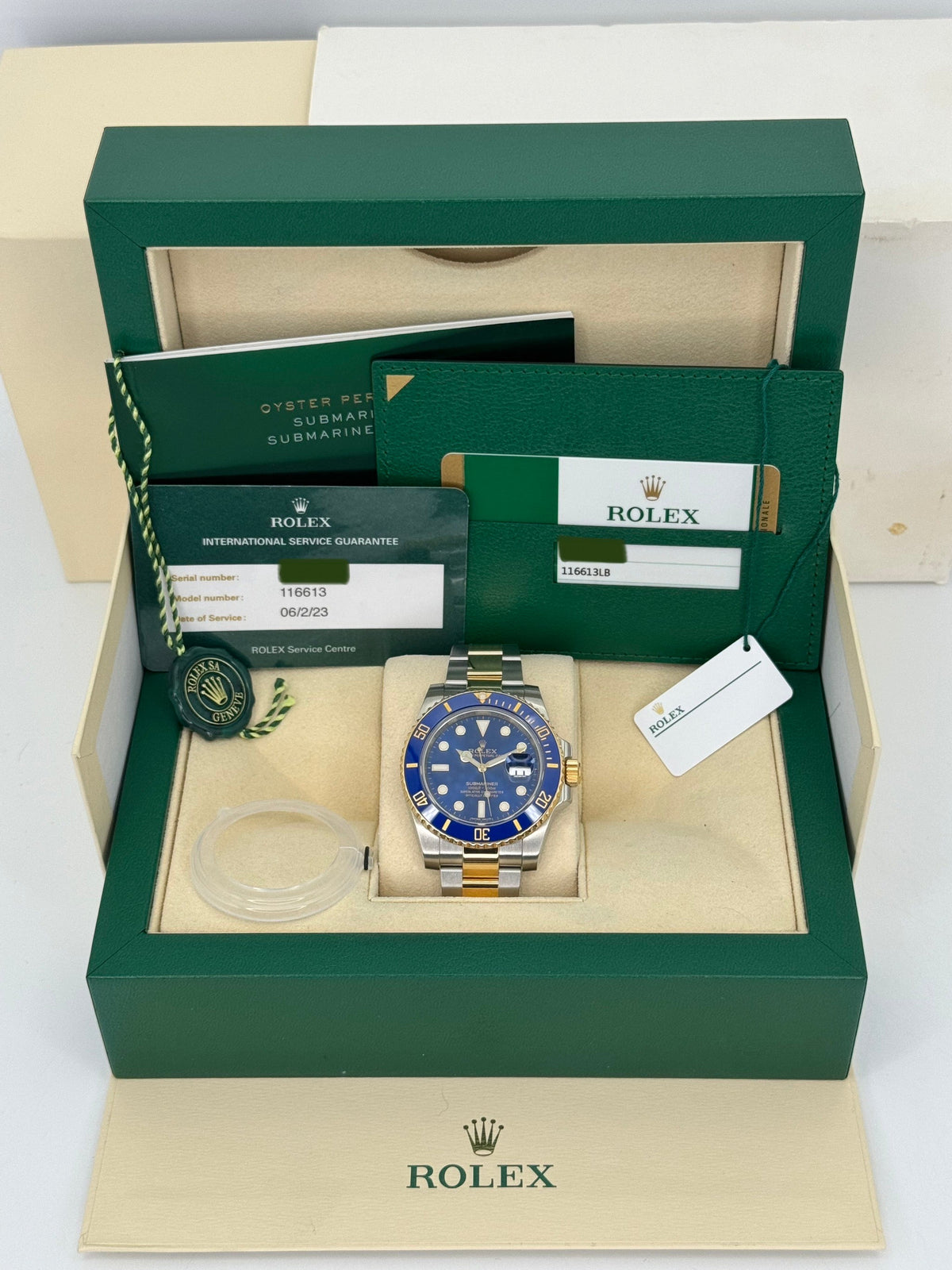 2017 Rolex Submariner "Bluesy" 40mm 116613LB Two-Tone Blue Dial
