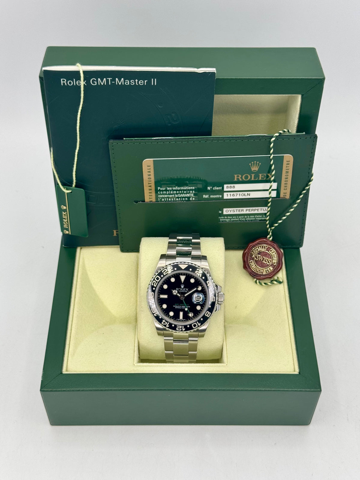 2010 Rolex GMT-Master II 40mm 116710LN Stainless Steel Black Dial