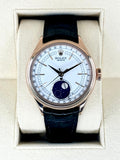 2018 Rolex Cellini Moonphase 39mm 50535 Rose Gold White Dial
