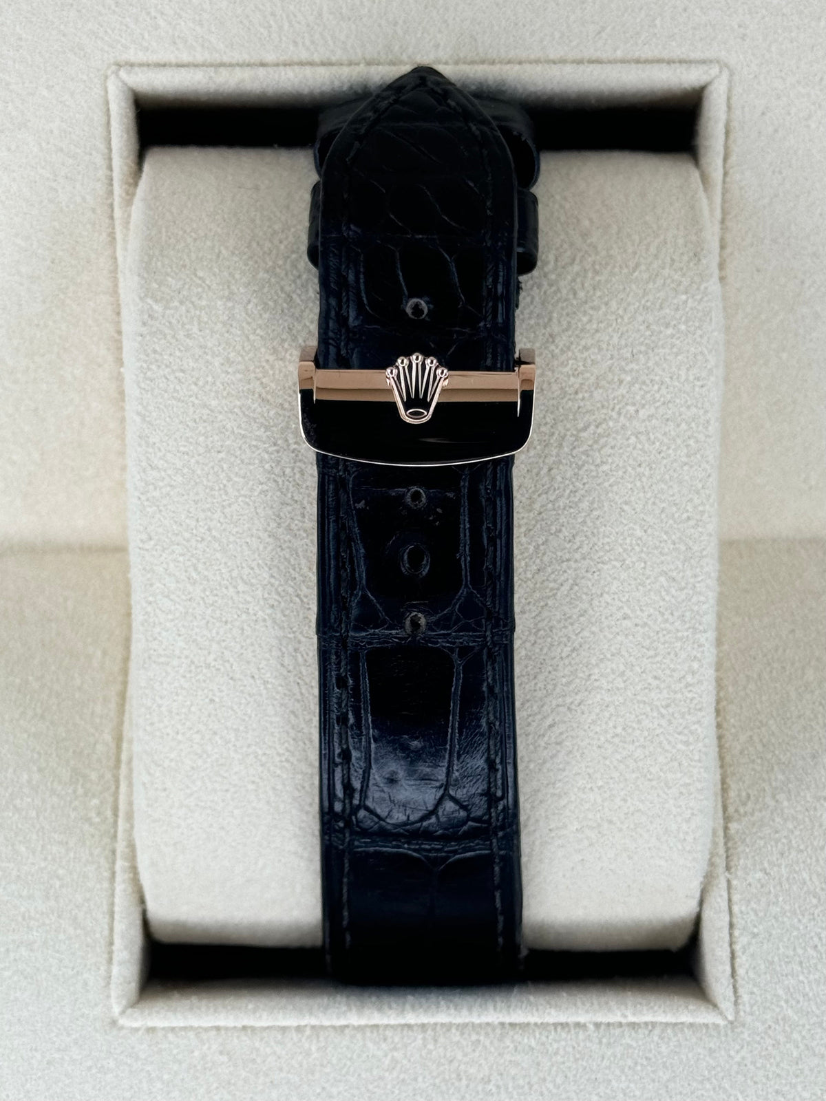 2018 Rolex Cellini Moonphase 39mm 50535 Rose Gold White Dial