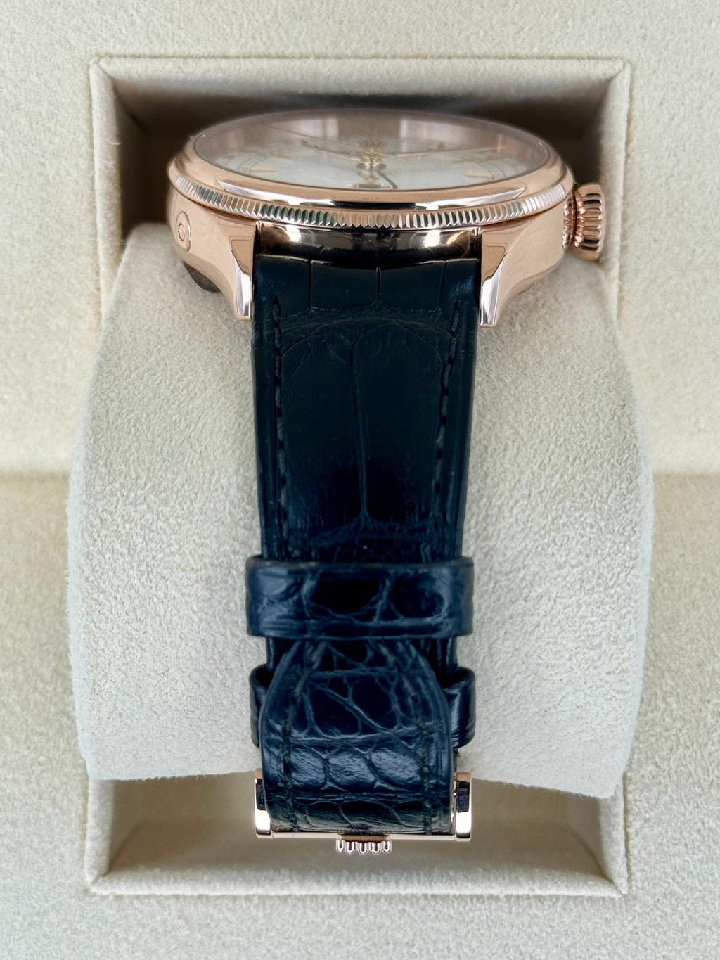 2018 Rolex Cellini Moonphase 39mm 50535 Rose Gold White Dial