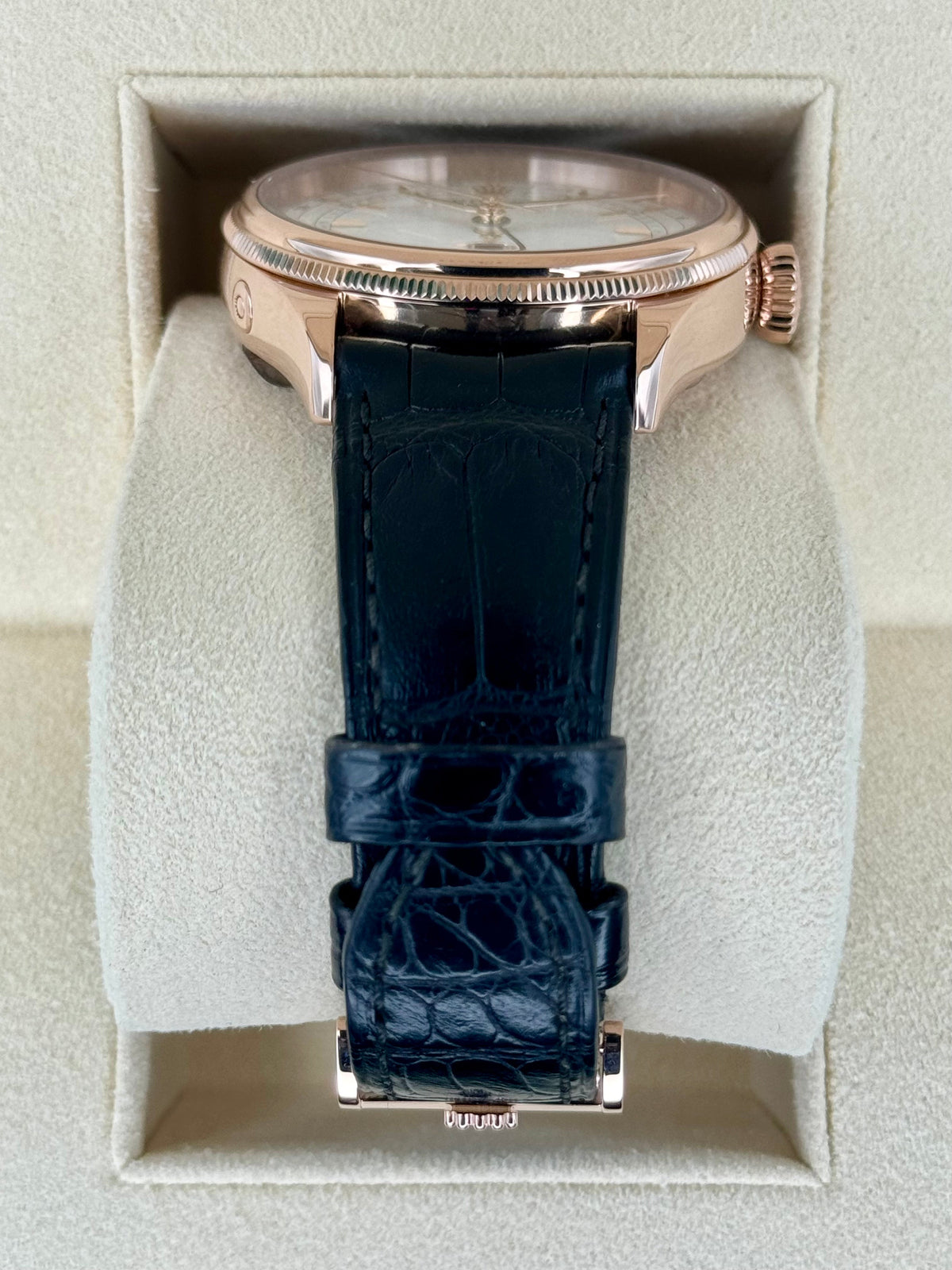 2018 Rolex Cellini Moonphase 39mm 50535 Rose Gold White Dial