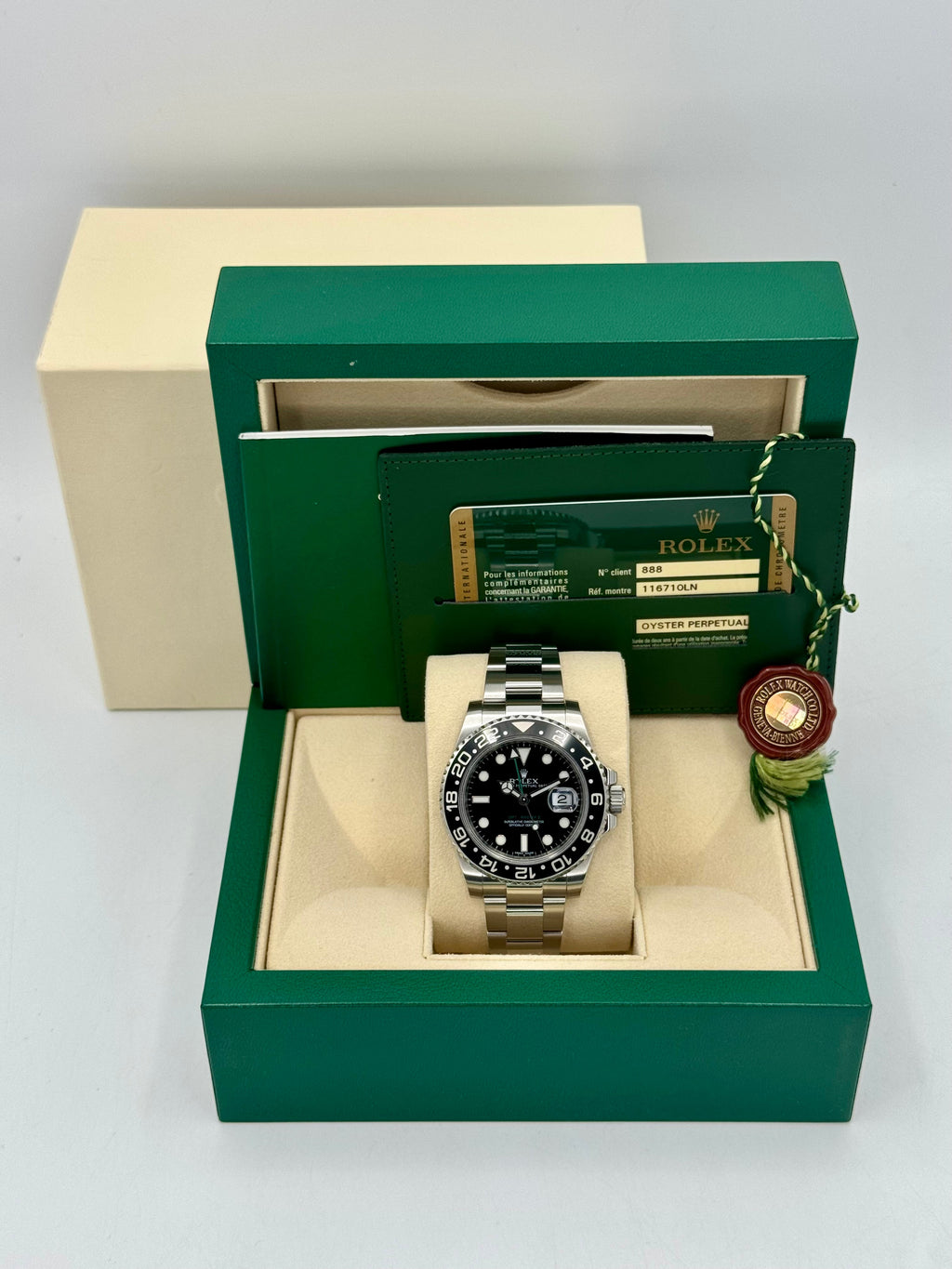 2012 Rolex GMT-Master II 40mm 116710LN Stainless Steel Black Dial
