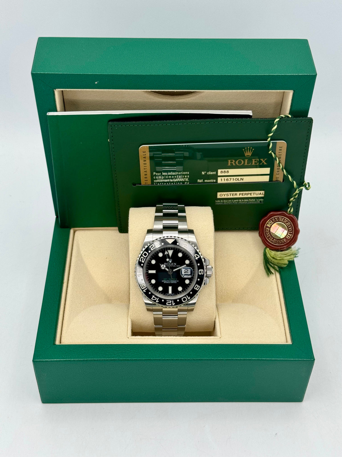 2012 Rolex GMT-Master II 40mm 116710LN Stainless Steel Black Dial