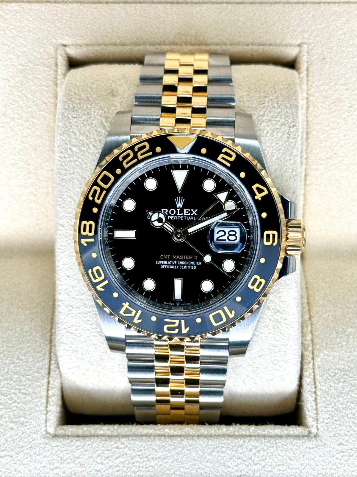 NEW 2023 Rolex GMT-Master II 40mm 126713GRNR Two-Tone Jubilee