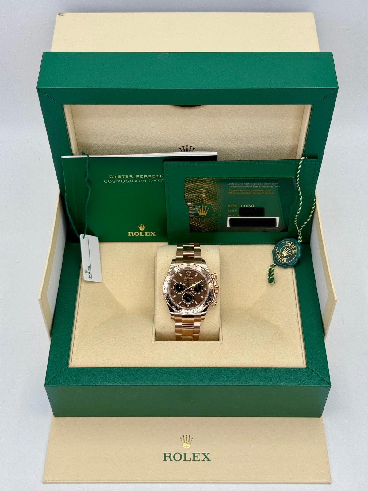 2023 Rolex Daytona 40mm 116505 Rose Gold Chocolate Dial