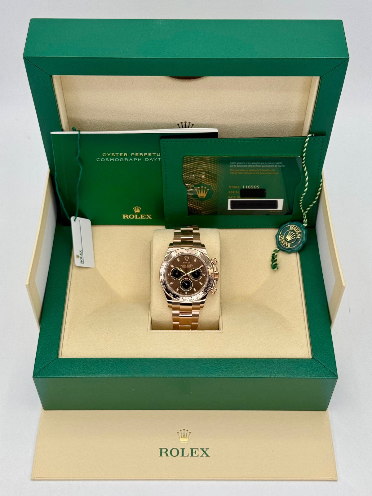 2023 Rolex Daytona 40mm 116505 Rose Gold Chocolate Dial