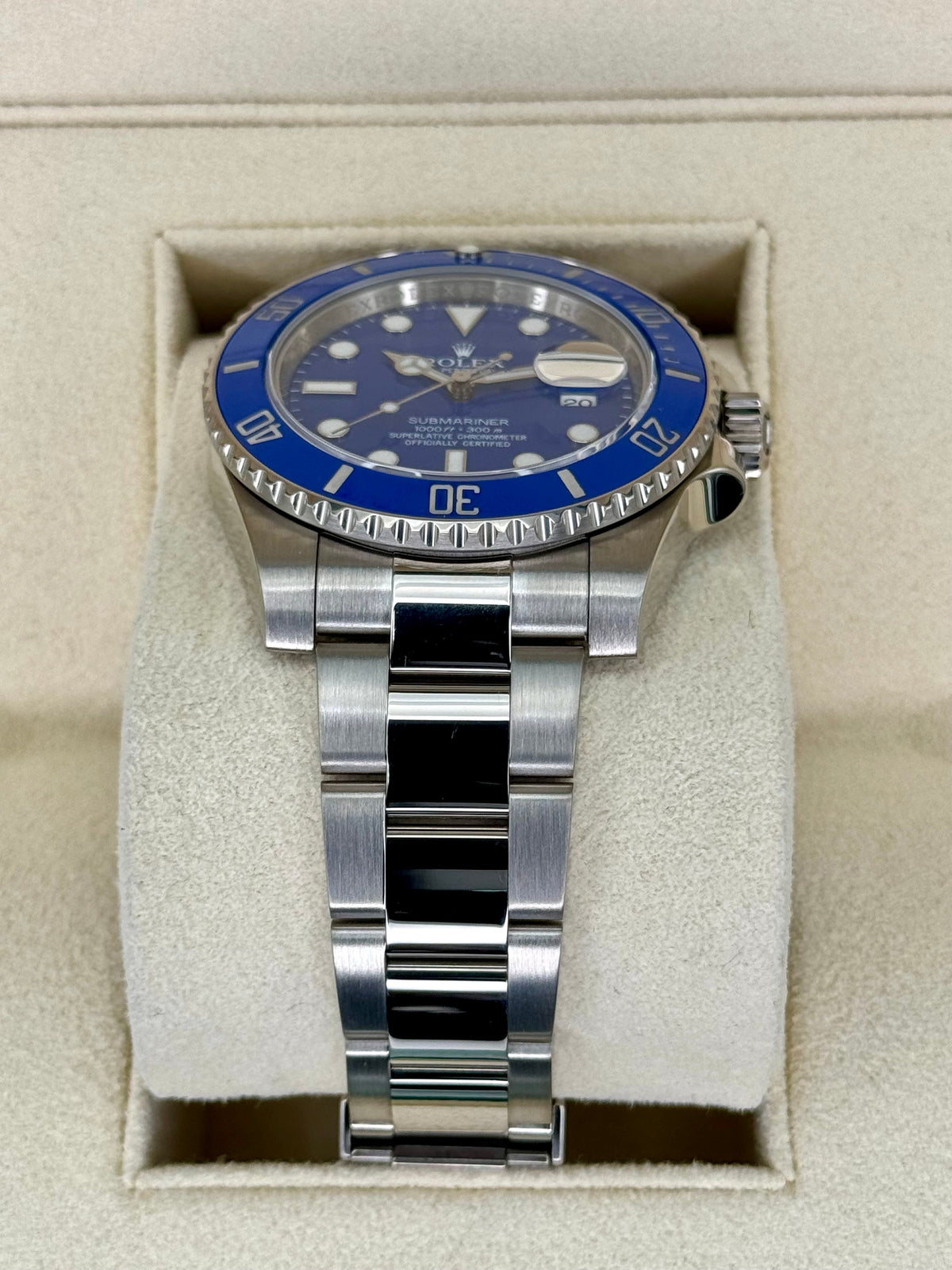 2012 Rolex Submariner "Smurf" 40mm 116619 White Gold Blue Dial