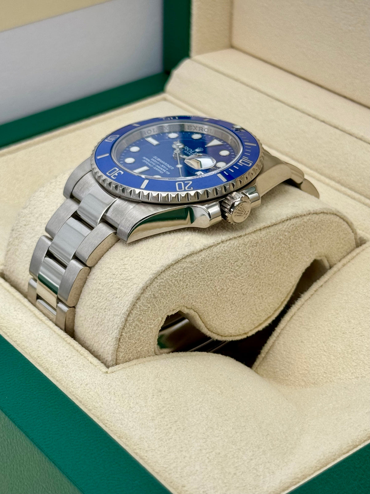 2012 Rolex Submariner "Smurf" 40mm 116619 White Gold Blue Dial