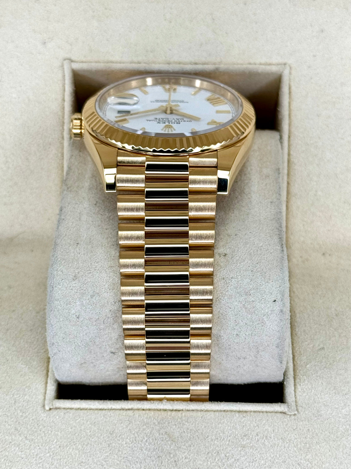 2021 Rolex Day-Date 40mm 228238 Presidential White Dial