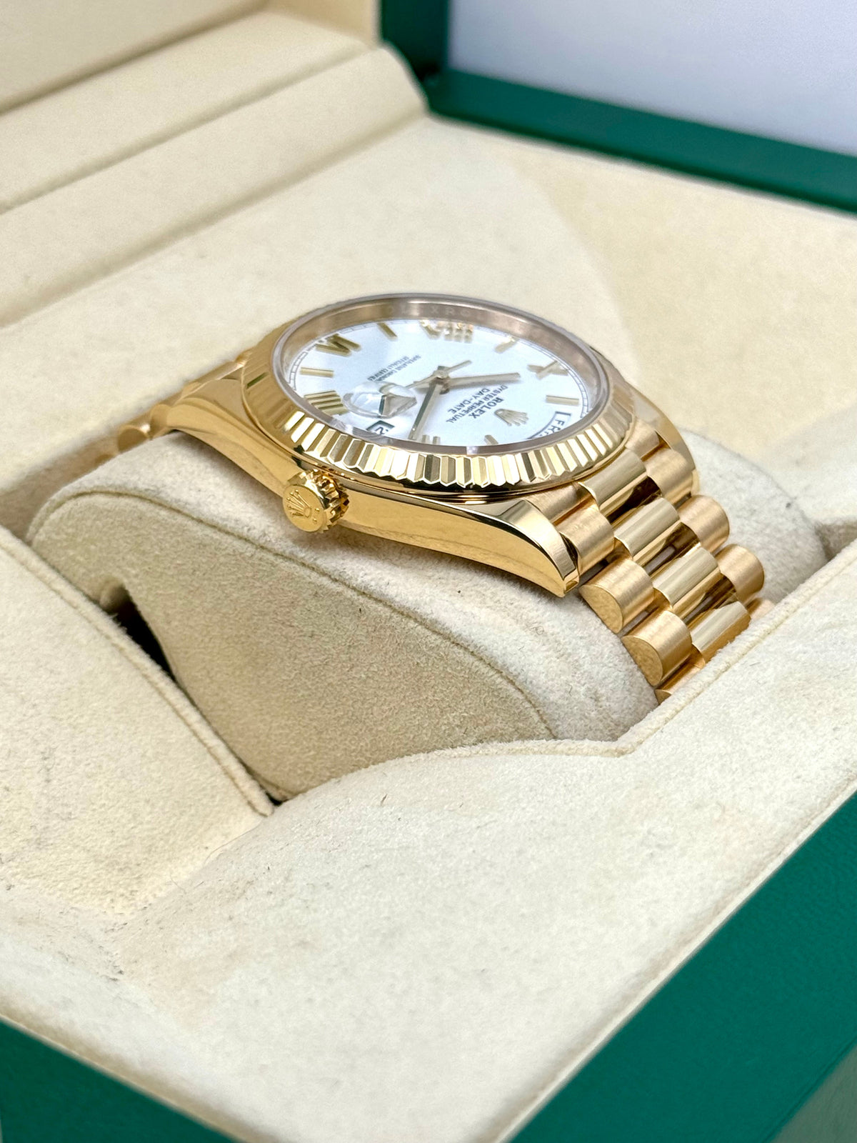 2021 Rolex Day-Date 40mm 228238 Presidential White Dial