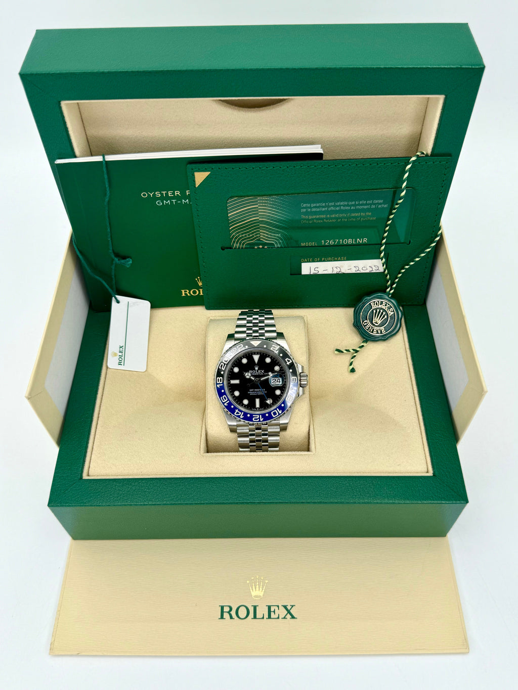 2022 Rolex GMT-Master II "Batgirl" 40mm 126710BLNR Jubilee Black Dial
