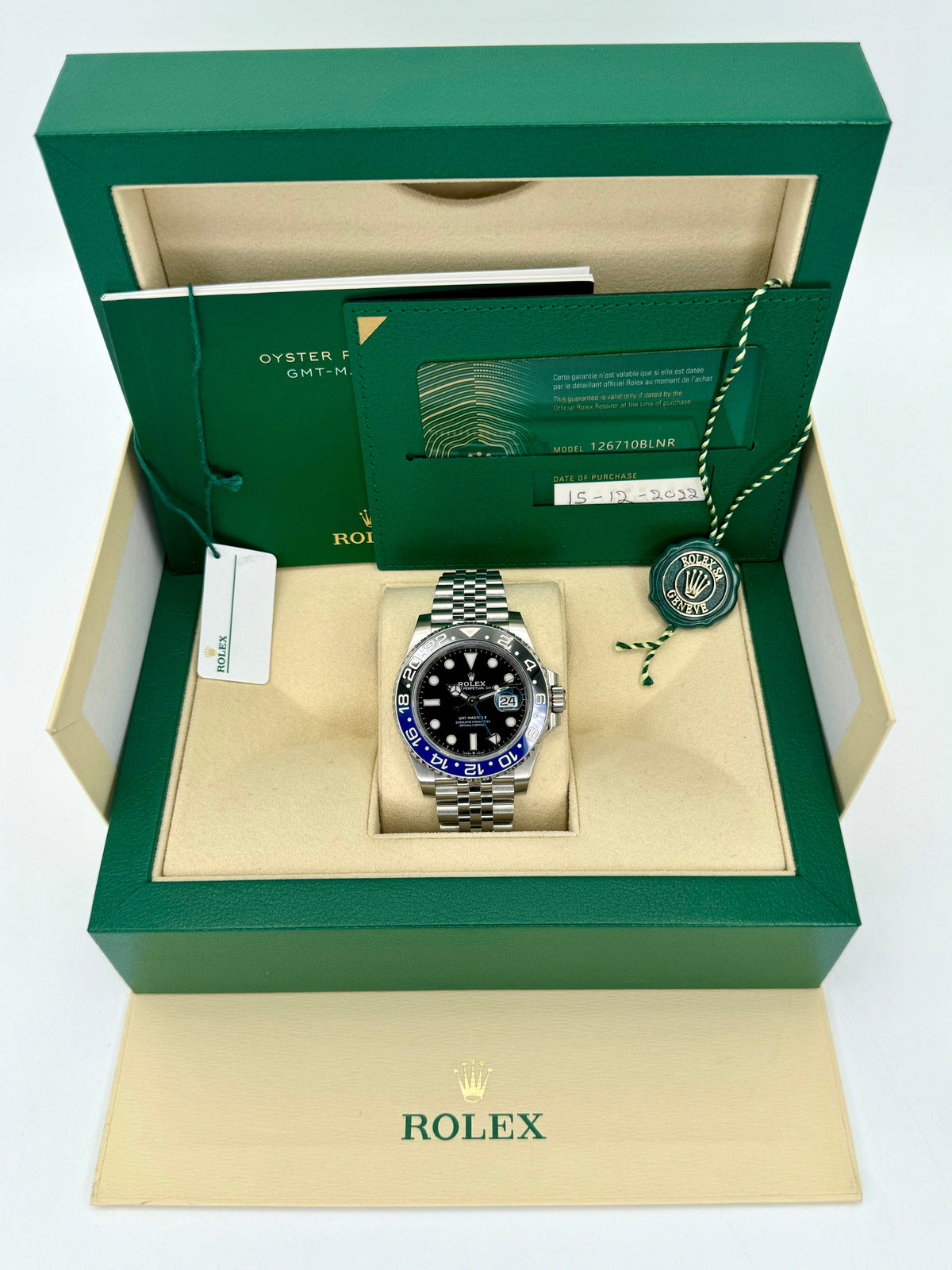2022 Rolex GMT-Master II "Batgirl" 40mm 126710BLNR Jubilee Black Dial