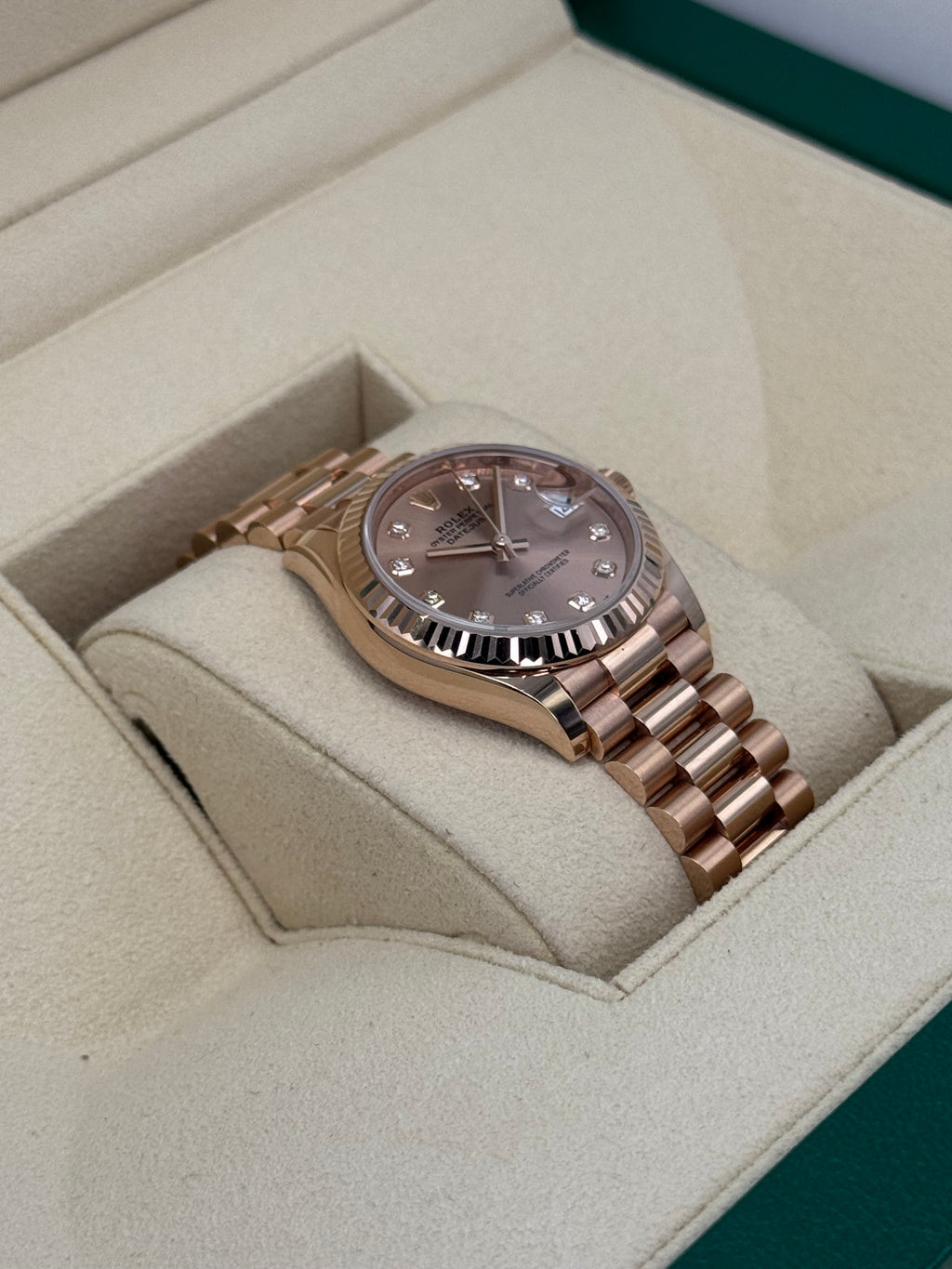 Rolex Datejust 31mm 278275 Rose Gold Rose Diamond Dial