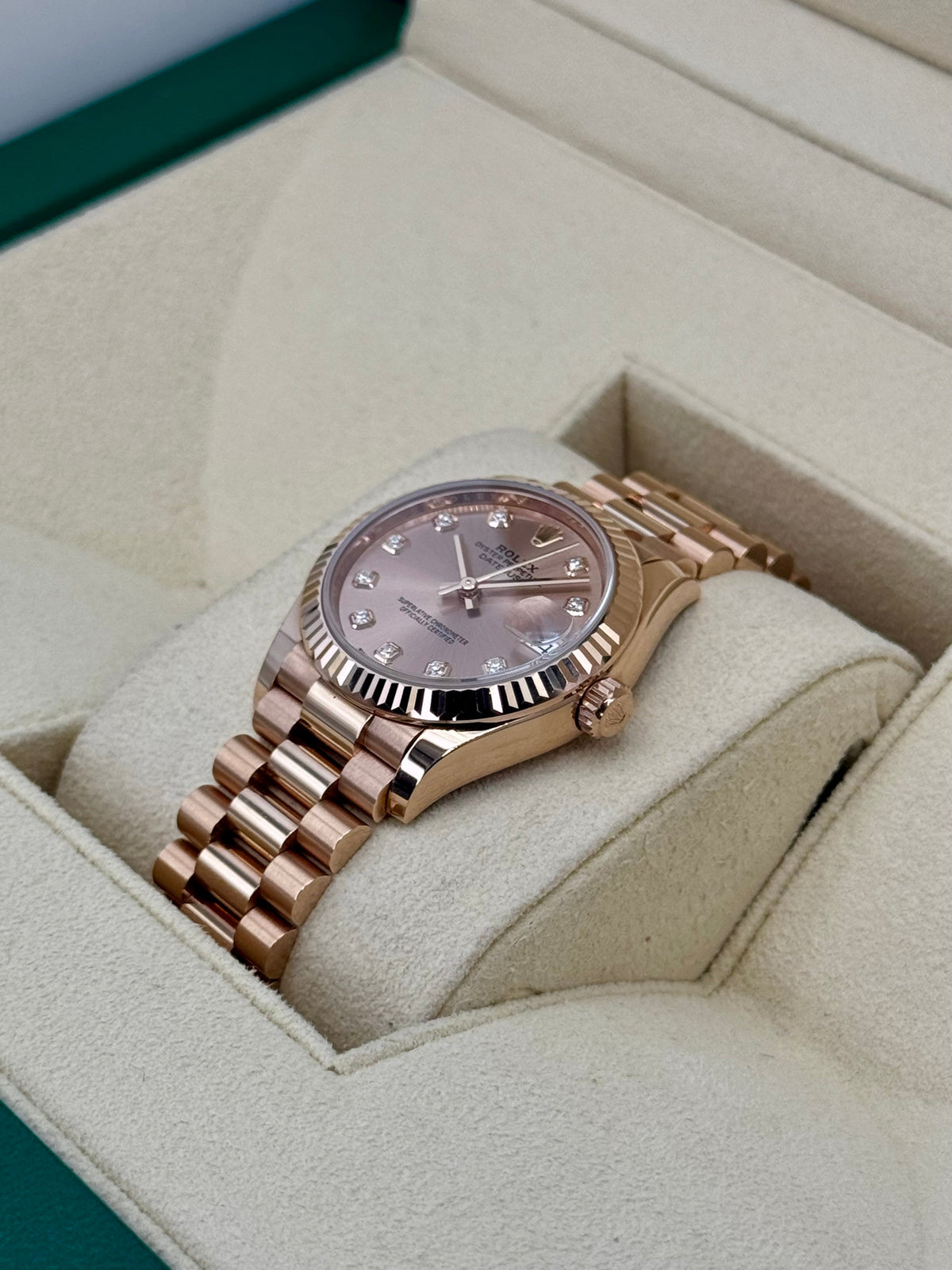Rolex Datejust 31mm 278275 Rose Gold Rose Diamond Dial