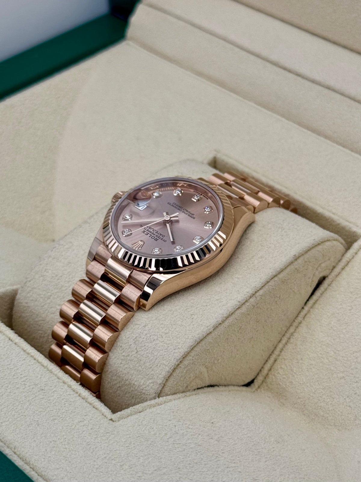 Rolex Datejust 31mm 278275 Rose Gold Rose Diamond Dial