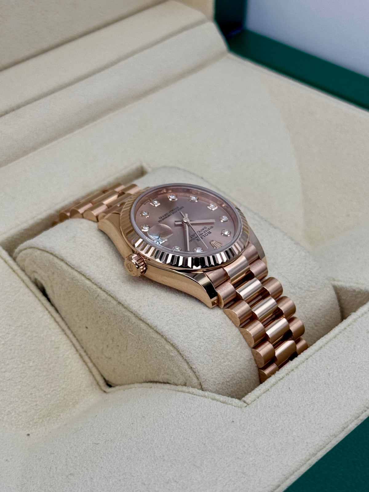 Rolex Datejust 31mm 278275 Rose Gold Rose Diamond Dial