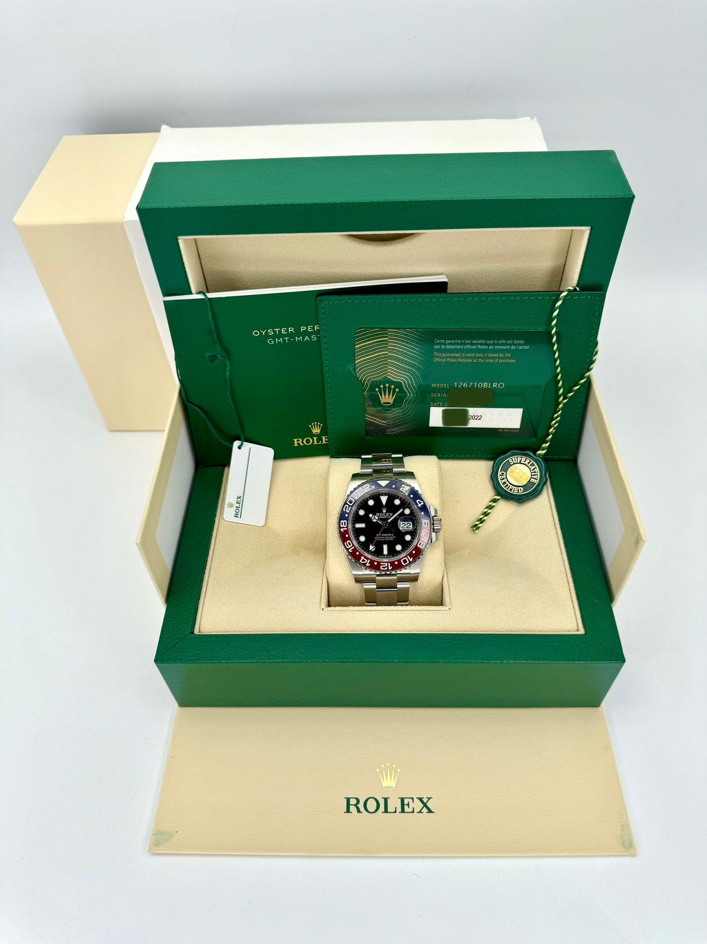 NEW 2022 GMT-Master II “Pepsi” 40mm 126710BLRO Oyster