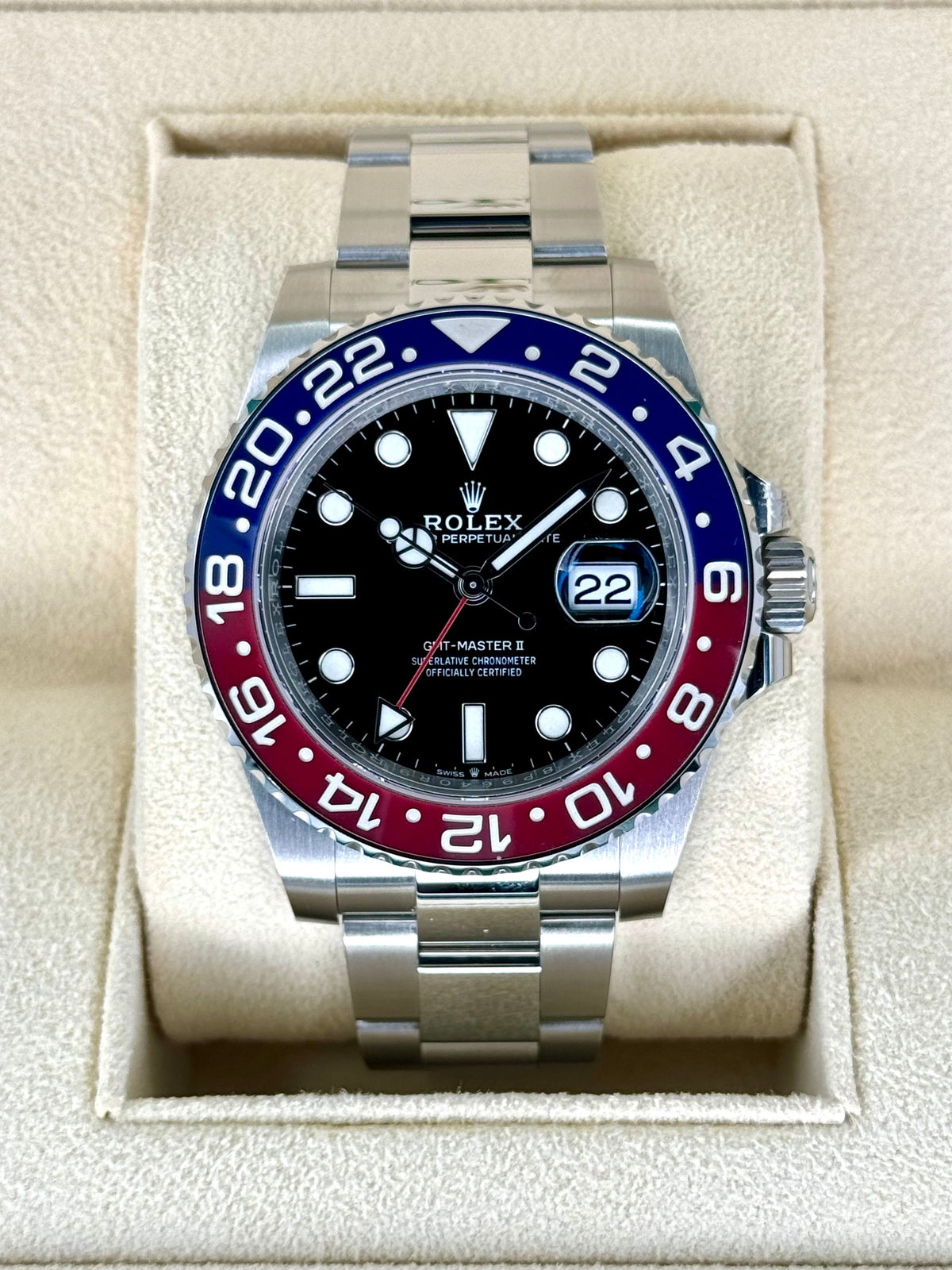 NEW 2022 GMT-Master II “Pepsi” 40mm 126710BLRO Oyster
