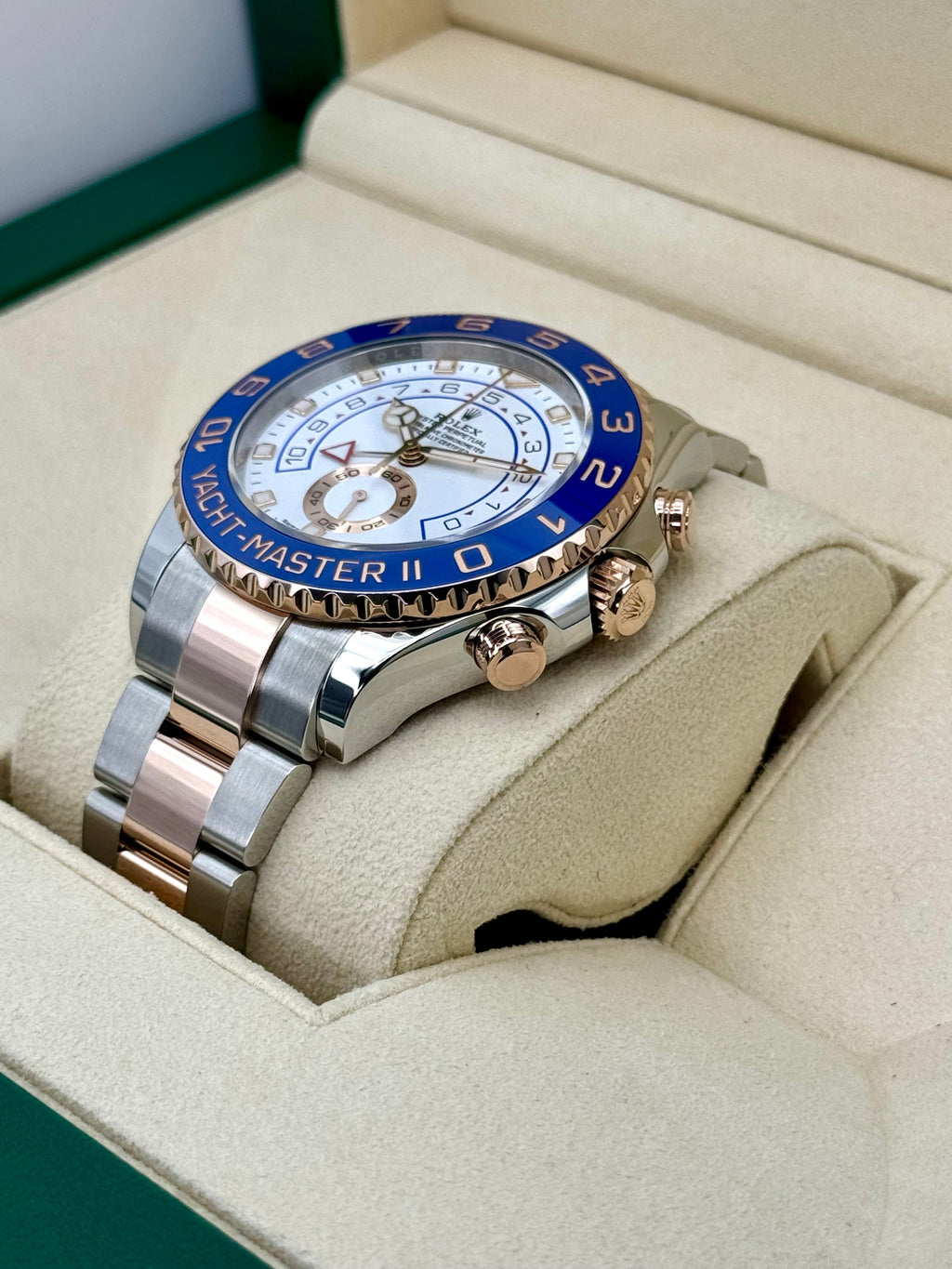 2021 Rolex Yacht-Master II 44mm 116681 Two-Tone White Dial