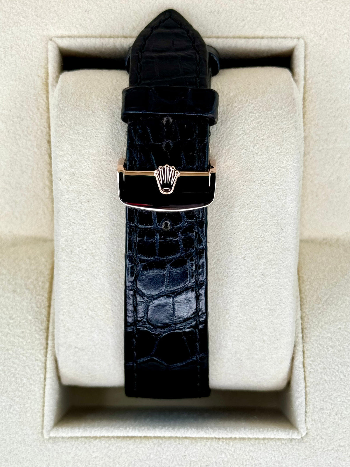 2018 Rolex Cellini Moonphase 39mm 50535 Rose Gold White Dial