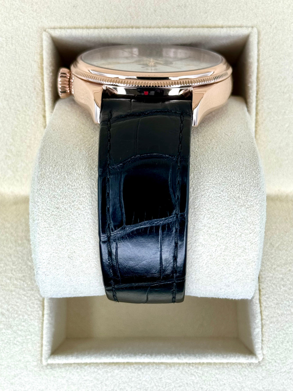 2018 Rolex Cellini Moonphase 39mm 50535 Rose Gold White Dial