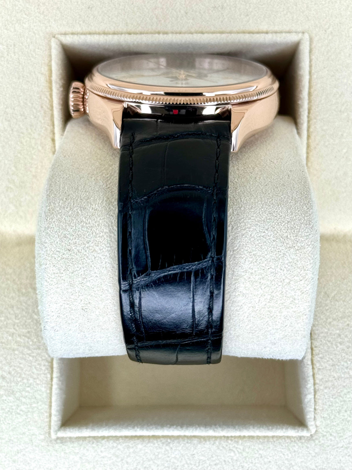 2018 Rolex Cellini Moonphase 39mm 50535 Rose Gold White Dial