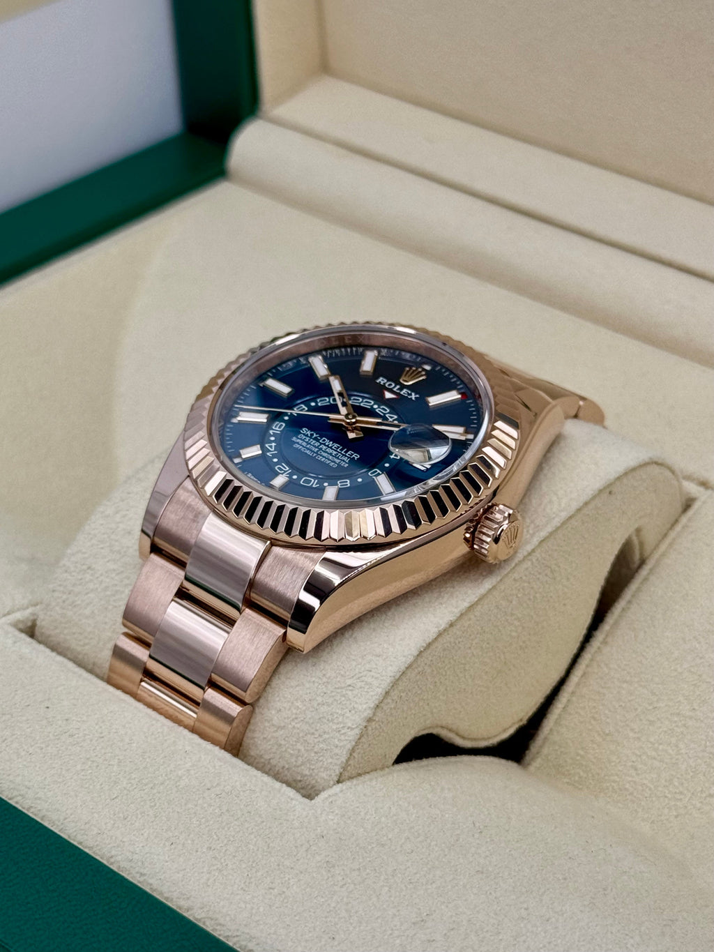 2023 Rolex Sky-Dweller 42mm 336935 Rose Gold Blue Dial