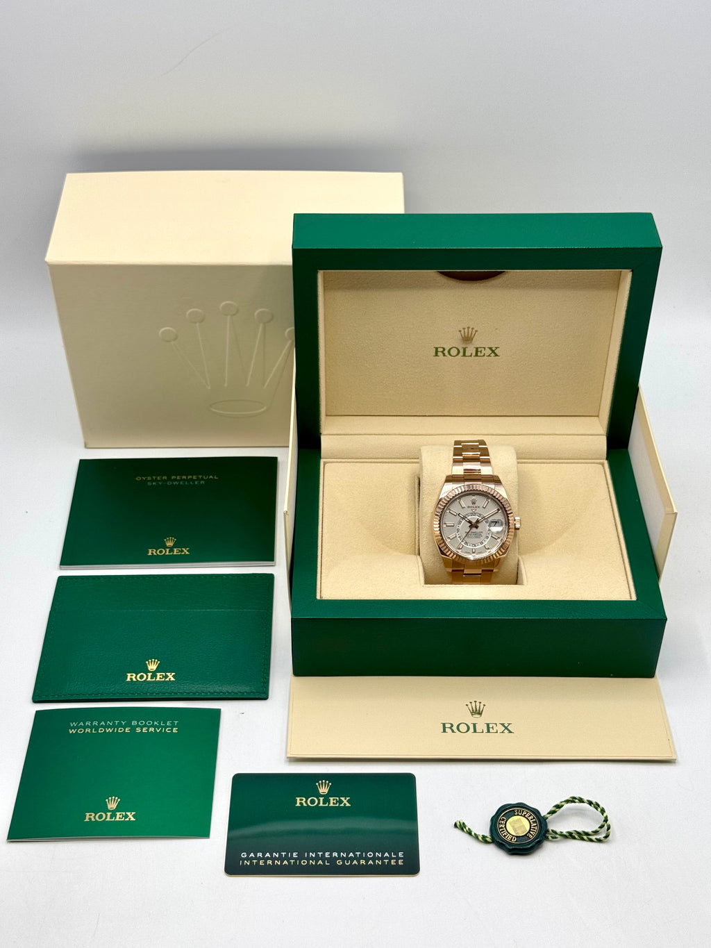 2023 Rolex Sky-Dweller 42mm 326935 Rose Gold White Dial