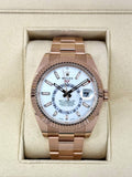 2023 Rolex Sky-Dweller 42mm 326935 Rose Gold White Dial