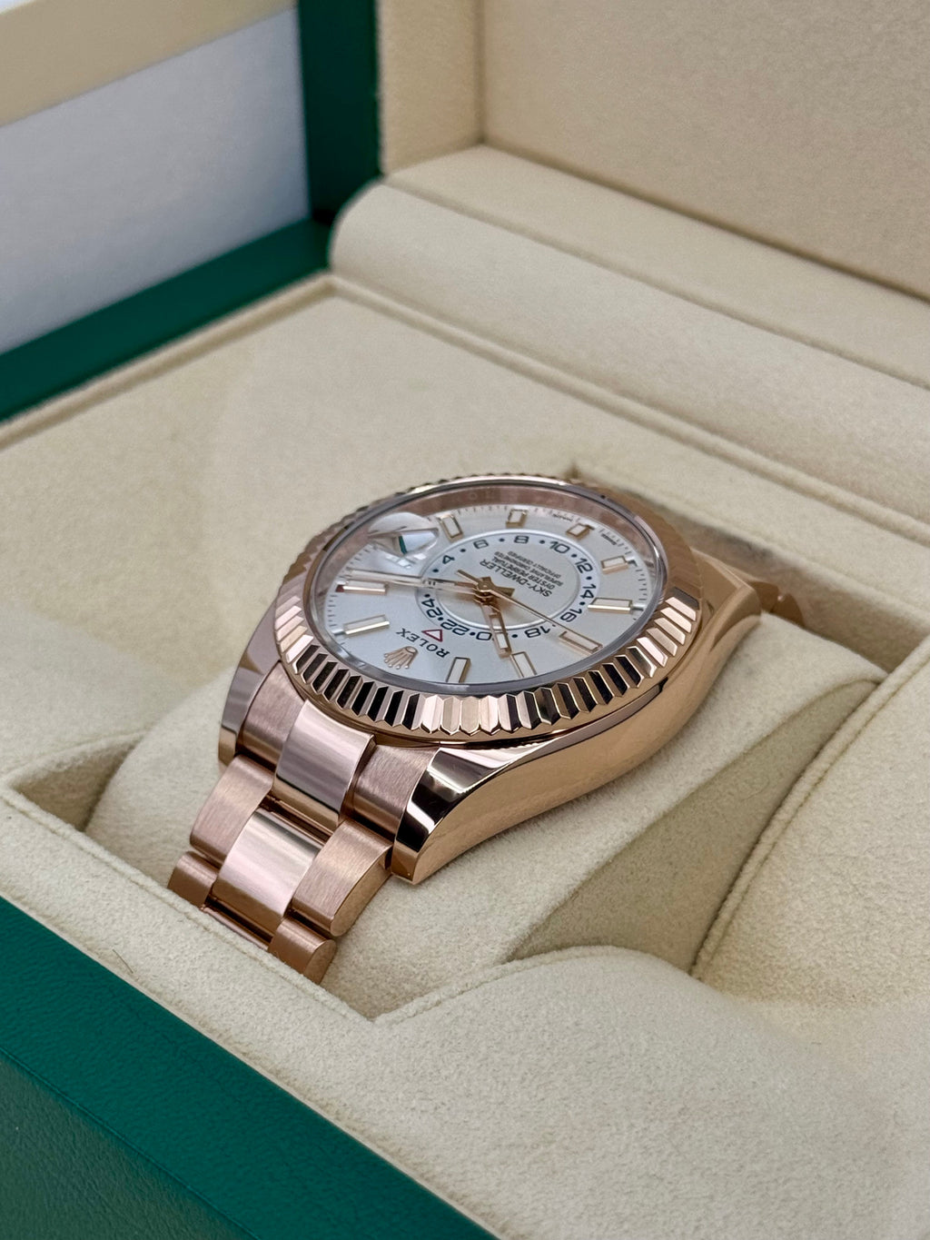 2023 Rolex Sky-Dweller 42mm 326935 Rose Gold White Dial