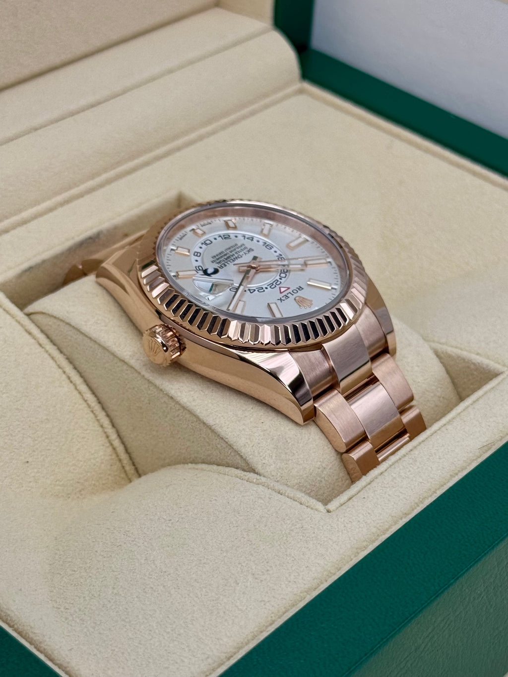 2023 Rolex Sky-Dweller 42mm 326935 Rose Gold White Dial
