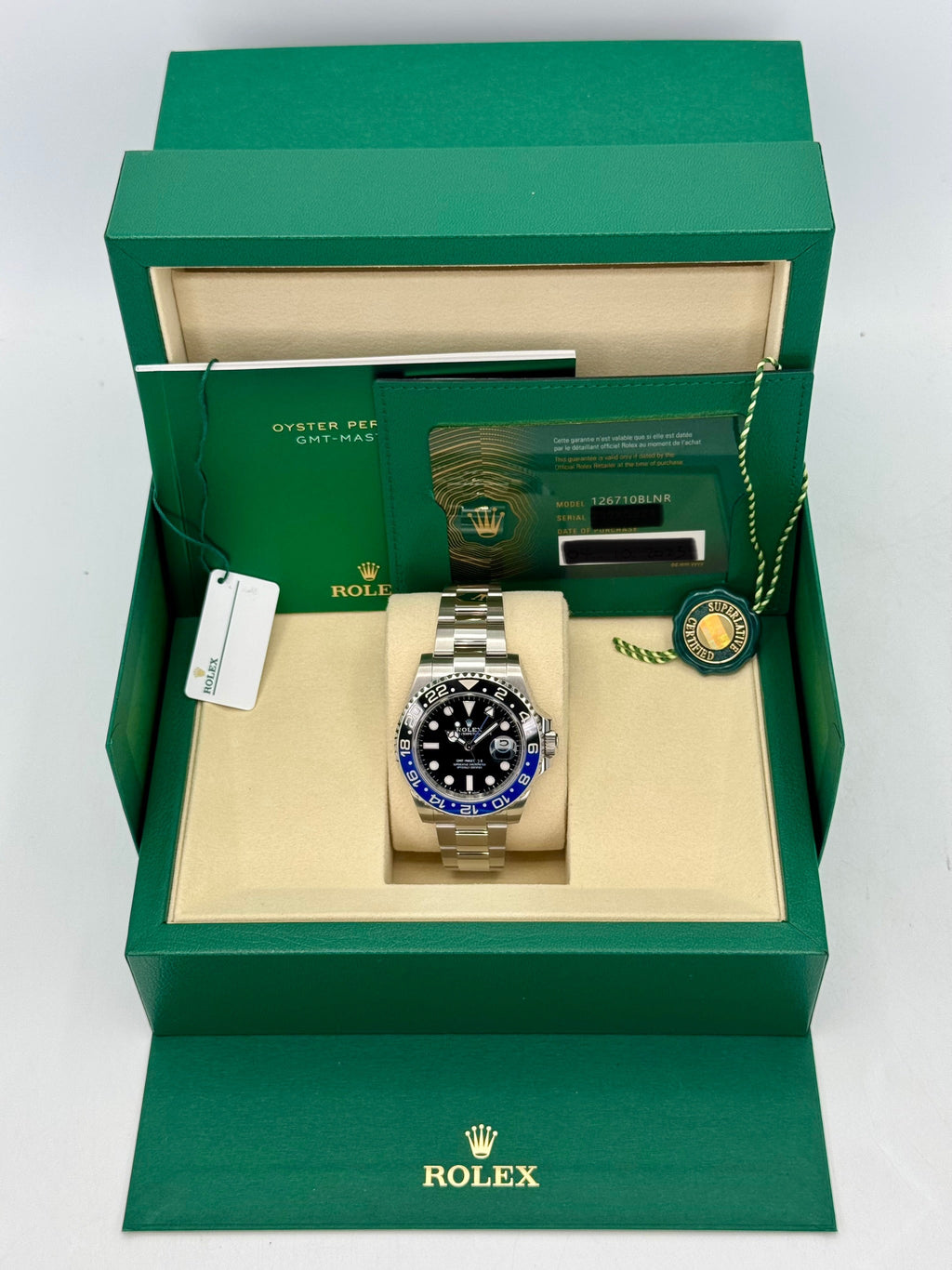 2025 Rolex GMT-Master II "Batman" 40mm 126710BLNR Oyster