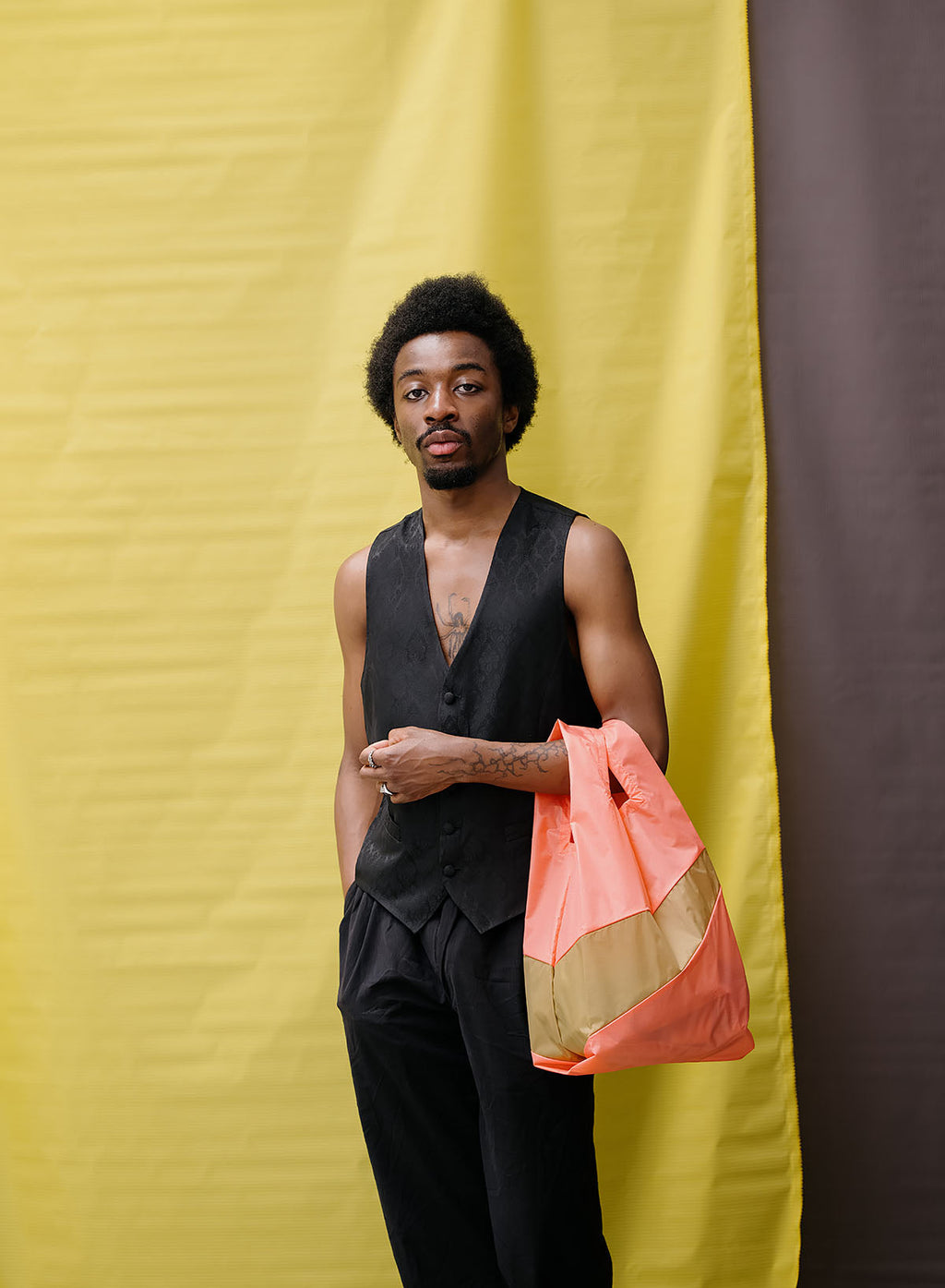 The New Shopping Bag Coral & Moss Medium
