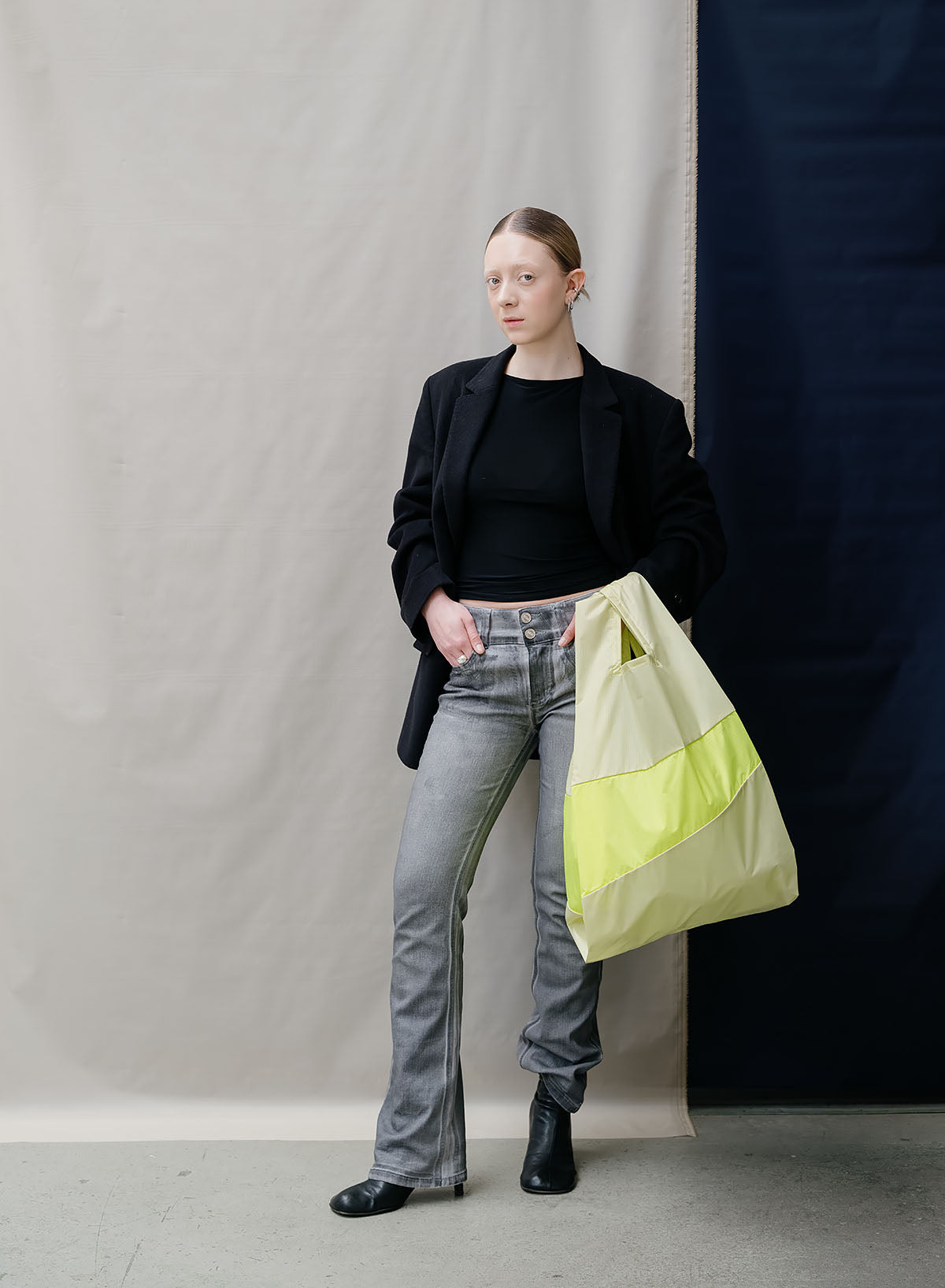 The New Shopping Bag Joy & Fluo Yellow Large