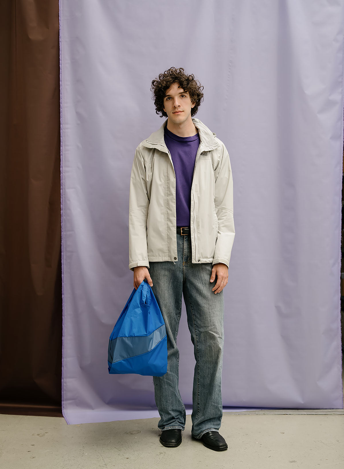 The New Shopping Bag Blue & Dark Petrol Medium