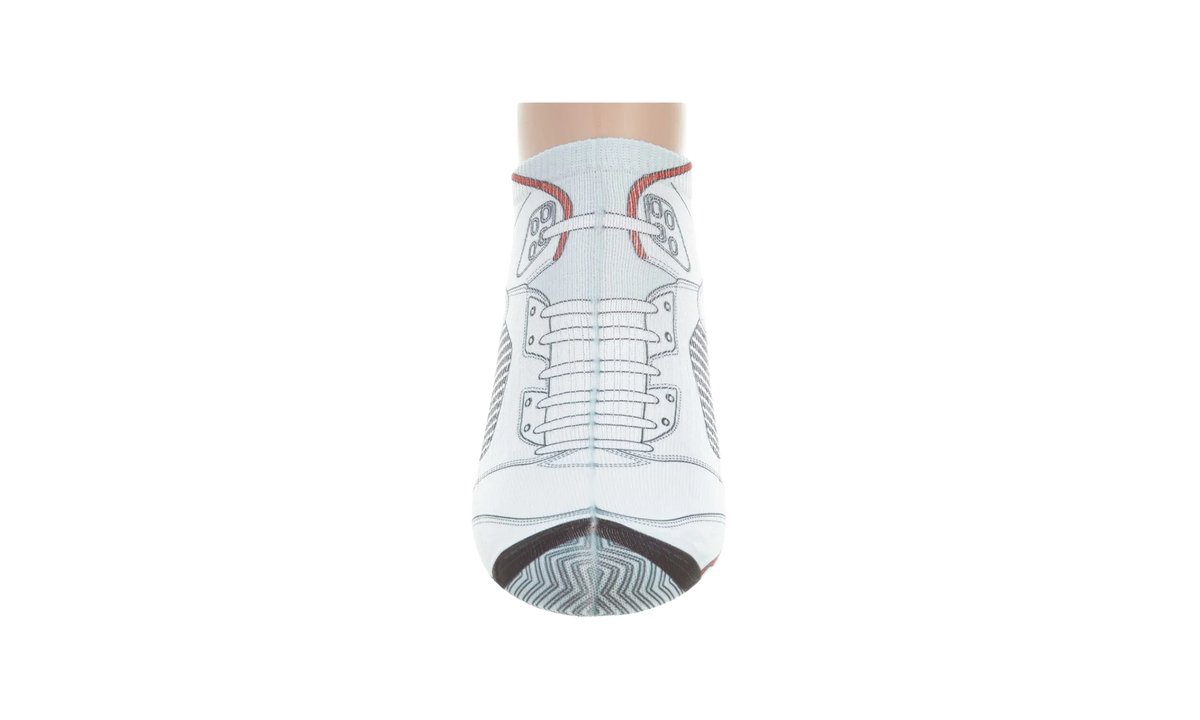 Jordan 5 Retro Bootie Low Cut Ankle Socks "White" 519600 100